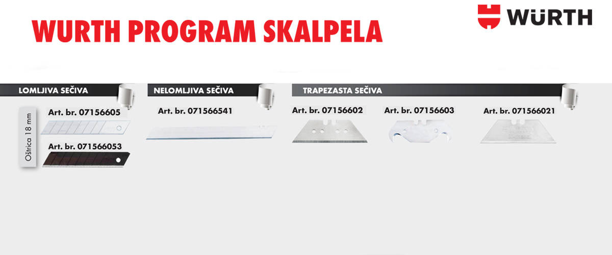 Wurth sečiva za skalpele