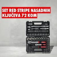 Fotografija Set Red Stripe nasadnih ključeva 1/4'',1/2''6ug , 72 kom