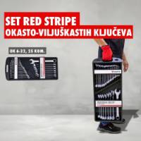 Fotografija Set Red Stripe okasto-viljuškastih ključeva, OK 6-32, 25 kom.