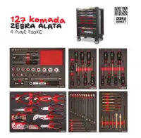 Fotografija Kolica za alat Premium sa ZEBRA alatom 4 pune fioke