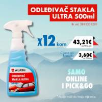 Fotografija 12kom ULTRA Odleđivač stakla, 500ml