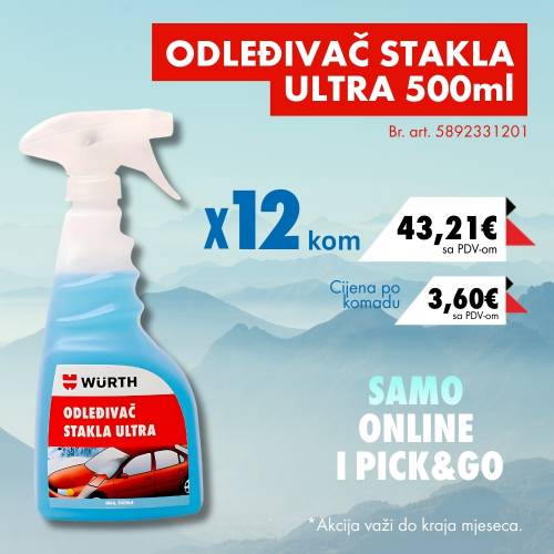 Fotografija 12kom ULTRA Odleđivač stakla, 500ml
